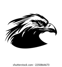 A beautifully designed black and white eagle ready logo. Good for typography.