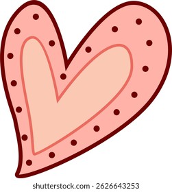 A beautifully designed boho-style heart illustration in warm beige, terracotta, and blush pink tones. Ideal for modern decor, branding, stationery, and digital designs with a cozy, earthy aesthetic. T