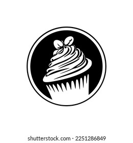 Schönes Cake Logo. Es ist ideal für alle Geschäfte in der Süßwarenindustrie oder Süßwarenindustrie wie Bäckereien und Konditoreien.