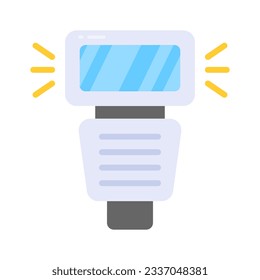 Beautifully designed camera flash icon in modern flat style, ready to use vector