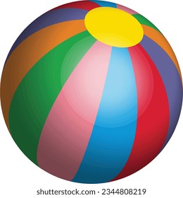 Vector de bola colorido de diseño bonito