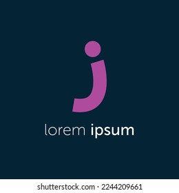 Logotipo De Concepto Con Un Diseño Hermoso De Letra J Rosa 
