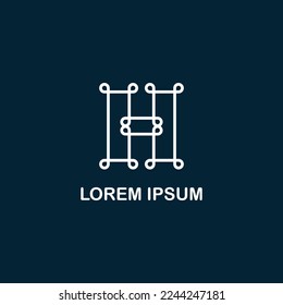 Beautigend konzipiertes Concept-Logo des Buchstaben H Blumen 