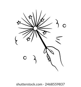 Icono de garabato bellamente diseñado de sparklet