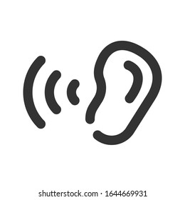 Beautifully designed ear vector icon