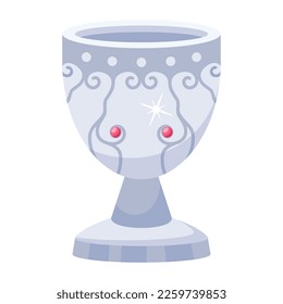 Beautifully designed flat icon of chalice cup 