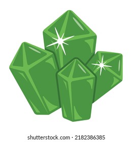 Icono plano de cristal de roca bellamente diseñado 