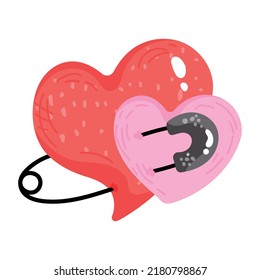 Pegatina plana de amor de diseño bello 