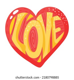 Pegatina plana de amor de diseño bello 