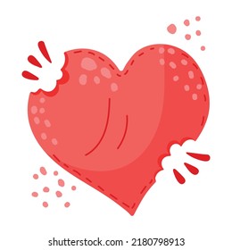 Beautifully designed flat sticker of love 