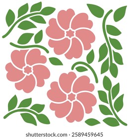 A beautifully designed floral pattern in vector format, perfect for creative projects, graphic design, textiles, wallpapers, invitations, branding, and decorative artwork. Ideal for digital and print