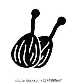 Beautifully designed icon of capers, vegetarian food