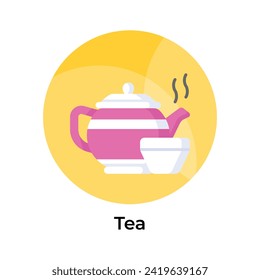 Beautifully designed icon of chinese cultural teapot, trendy editable vector