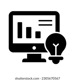 Beautifully designed icon of creative analysis in modern style, data analytics premium icon