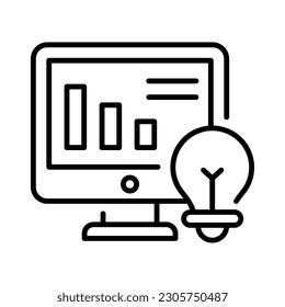 Beautifully designed icon of creative analysis in modern style, data analytics premium icon