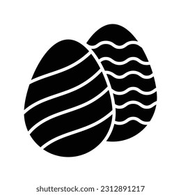 Icono de los huevos decorativos de diseño, fácil de usar y de moda