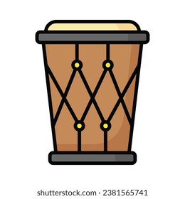 Beautifully designed icon of djembe in modern style, ready to use vector