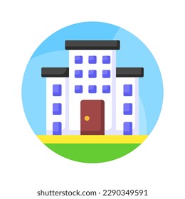Beautifully designed icon of hotel, modern style vector of hotel building customizable and easy to use
