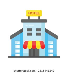 Beautifully designed icon of hotel, modern style vector of hotel building customizable and easy to use