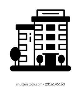 Beautifully designed icon of hotel, modern style vector of restaurant building customizable and easy to use