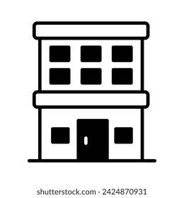 Beautifully designed icon of hotel, modern style vector of hotel building customizable and easy to use