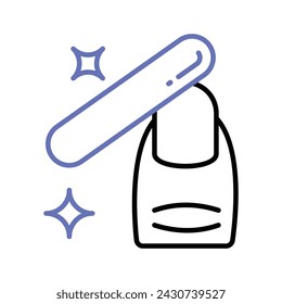 Beautifully designed icon of manicure in trendy style, ready for premium use