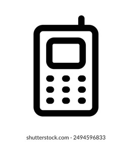 Beautifully designed icon of mobile phone in trendy style