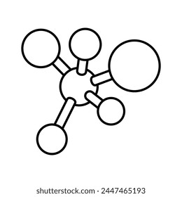 Beautifully designed Icon of molecules in modern isometric style, molecular network