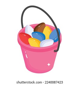 Beautifully designed isometric icon of easter egg 