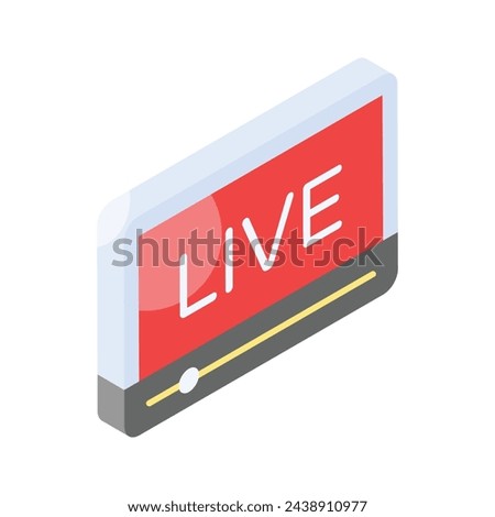 Beautifully designed live streaming isometric vector design