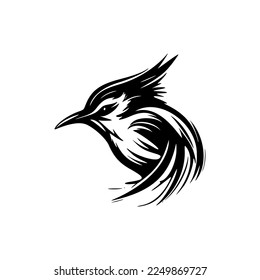 Beautifully designed logo with a bird. Good for typography.