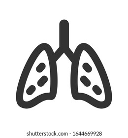 Beautifully designed lungs vector icon