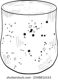 Uma taça de vidro minimalista lindamente projetada que apresenta um intrigante design de textura