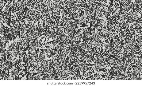 Beautifully designed monochrome abstract 20s repeat pattern