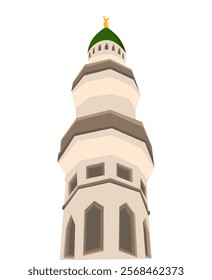 Beautifully designed mosque with intricate details, domes, and minarets, symbolizing Islamic architecture and spirituality, perfect for religious, cultural, and festive themes