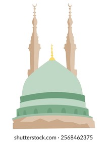 Beautifully designed mosque with intricate details, domes, and minarets, symbolizing Islamic architecture and spirituality, perfect for religious, cultural, and festive themes