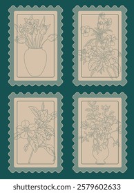 Beautifully designed postage stamp featuring intricate details and a vintage aesthetic. Ideal for collectors, philatelists, and postal-themed artwork lovers.