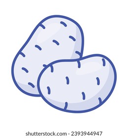 Beautifully designed potato vector, ready to use vector