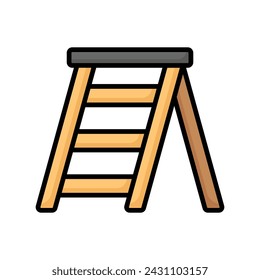 Beautifully designed trendy icon of ladder, construction ladder vector