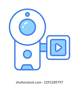 Vector de cámara manual con un diseño atractivo y moderno, captura momentos de vida con cámara manual