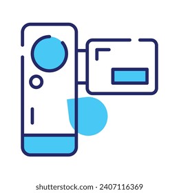 Beautifully designed vector of handycam in trendy style, capture life moments with handycam