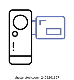 Vector de cámara manual con un diseño atractivo y moderno, captura momentos de vida con cámara manual