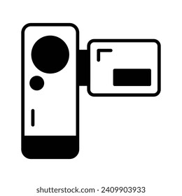 Beautifully designed vector of handycam in trendy style, capture life moments with handycam