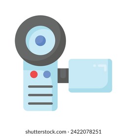 Beautifully designed vector of handycam in trendy style, capture life moments with handycam