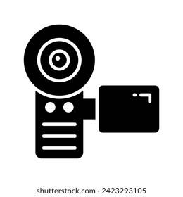 Schöne, designte Vektorgrafik von Handycam im trendigen Stil, erfassen Sie Lebensmomente mit einer Handycam