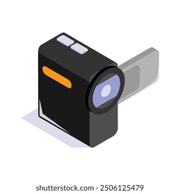 Beautifully designed vector of handycam in trendy style, capture life moments with handycam