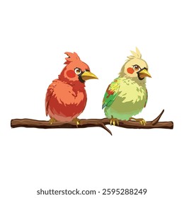 A beautifully designed vector illustration of a cardinal bird, perfect for a wide range of creative projects. This high-quality artwork is ideal for prints, digital media, branding, greeting cards.