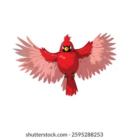 A beautifully designed vector illustration of a cardinal bird, perfect for a wide range of creative projects. This high-quality artwork is ideal for prints, digital media, branding, greeting cards.