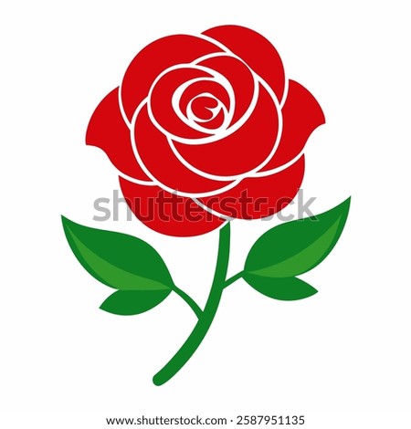  A beautifully designed vector illustration featuring delicate roses on a white background, perfect for adding a touch of elegance and sophistication to various design projects.