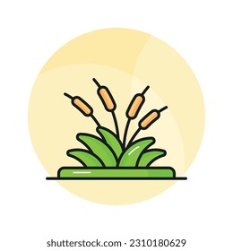 Beautifully designed vector of reed in editable style, ready to use icon
